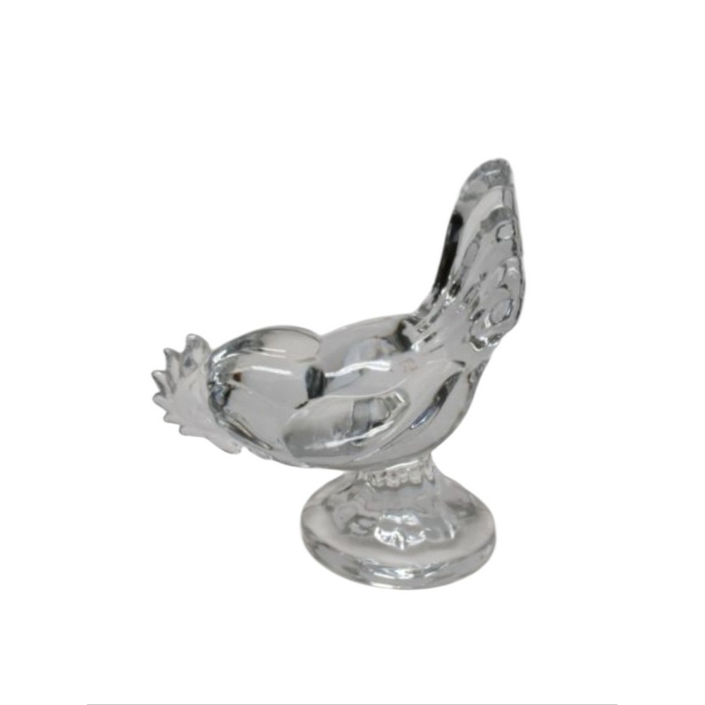 Martinsville Crystal Glass Rooster Figurine Paperweight Decor